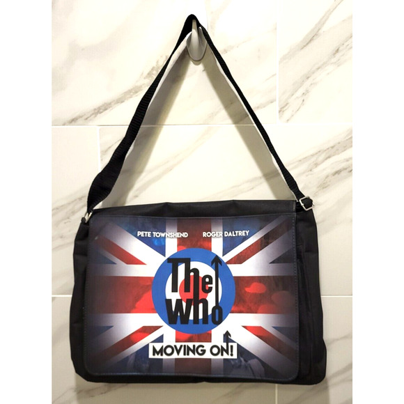 THE WHO Moving On Tour Messenger Bag Pete Townshend Roger Daltrey NEW 13x11" - Picture 7 of 7